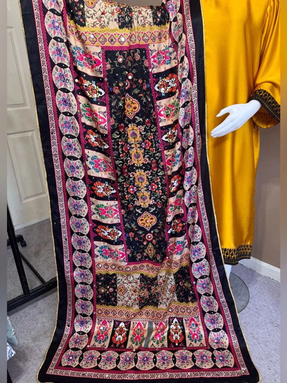 Silk mirror work dupatta/ shawl/ scarf